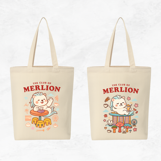 Canvas A4 Tote Bag - Club Merlion
