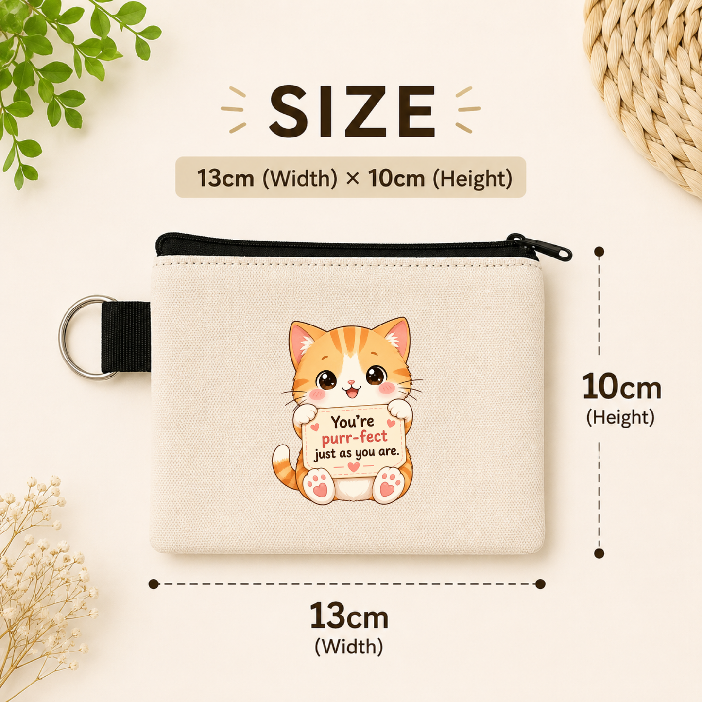 Emotional Support - Keyring Coin Purse