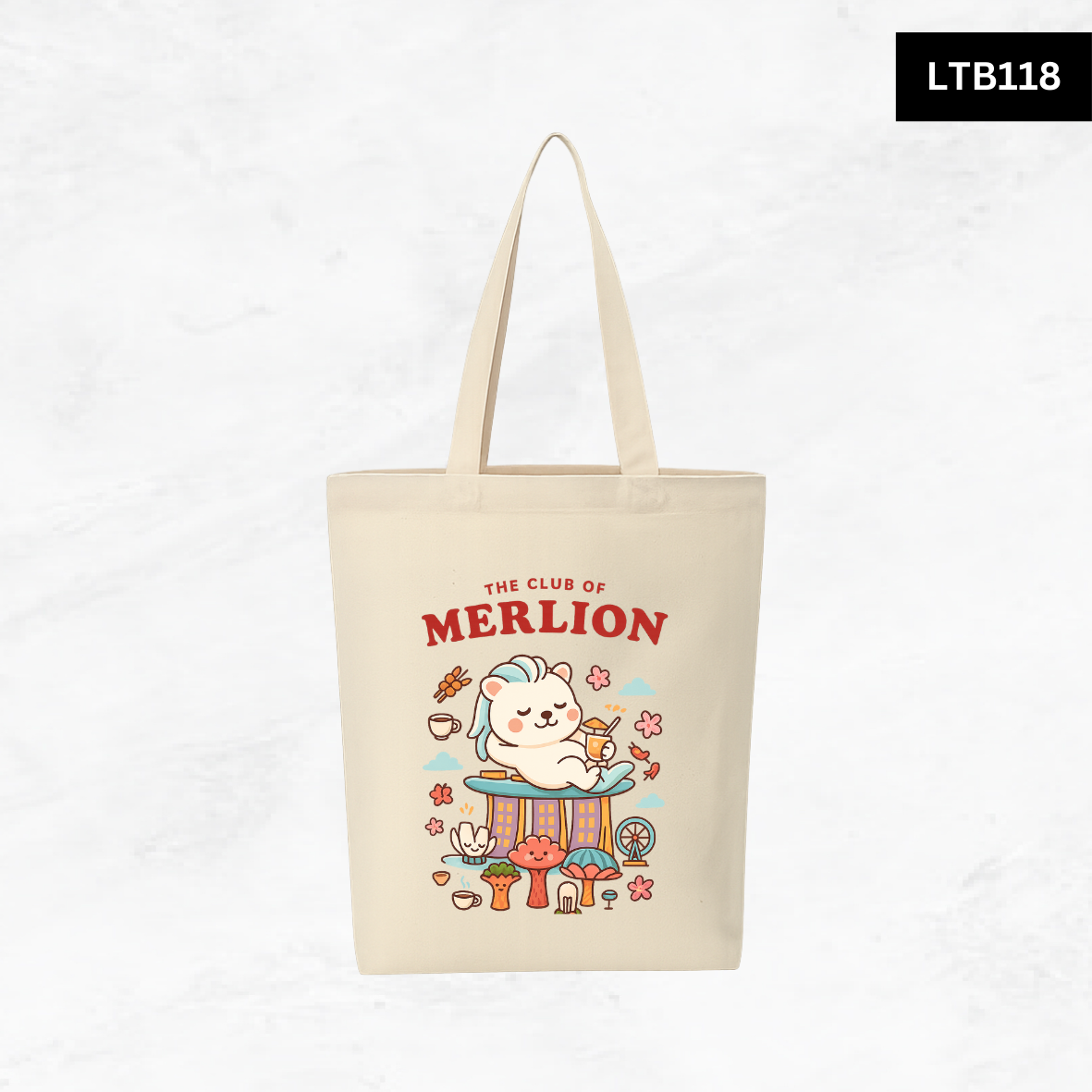 Canvas A4 Tote Bag - Club Merlion
