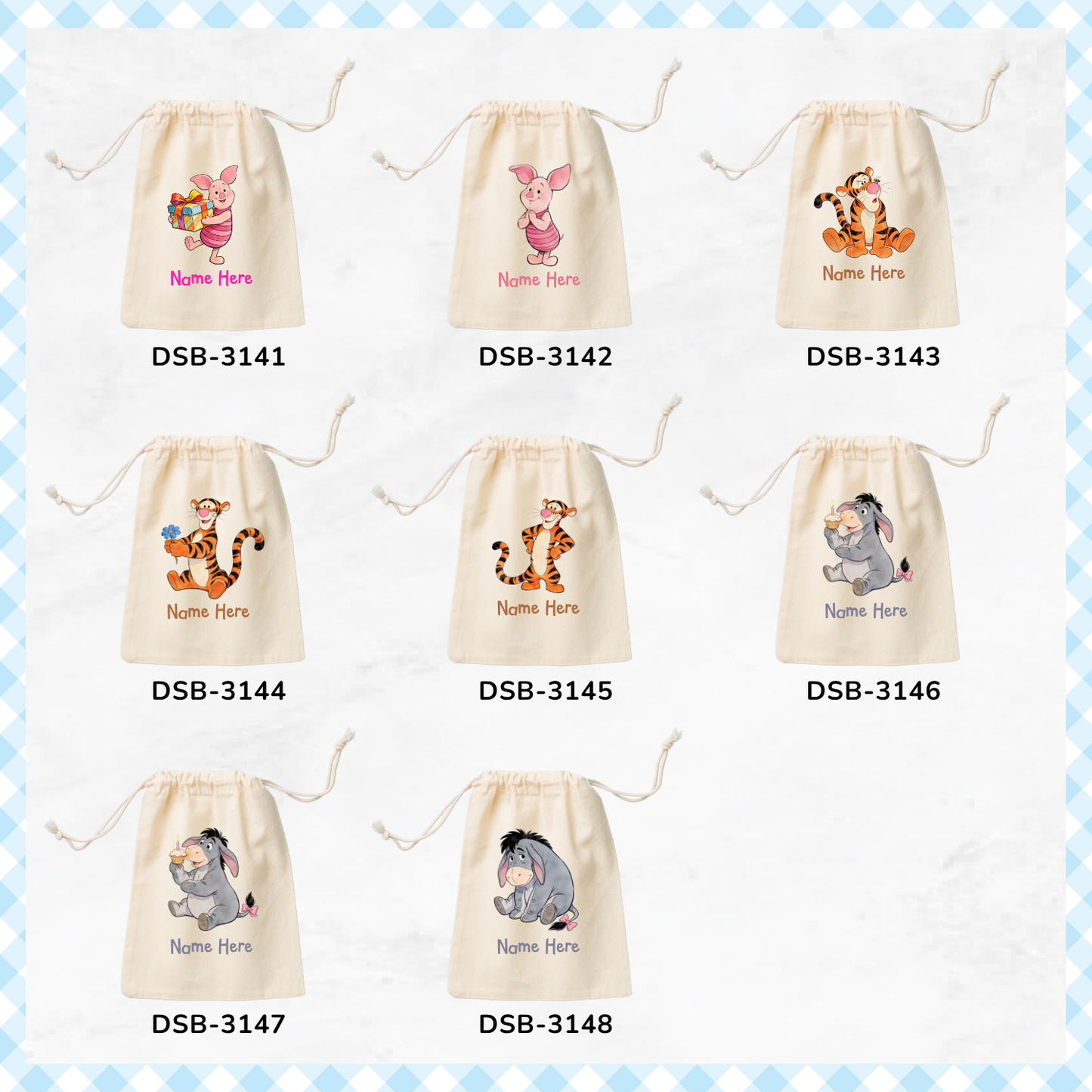 Winnie Pooh & Friends Custom Favor Bags