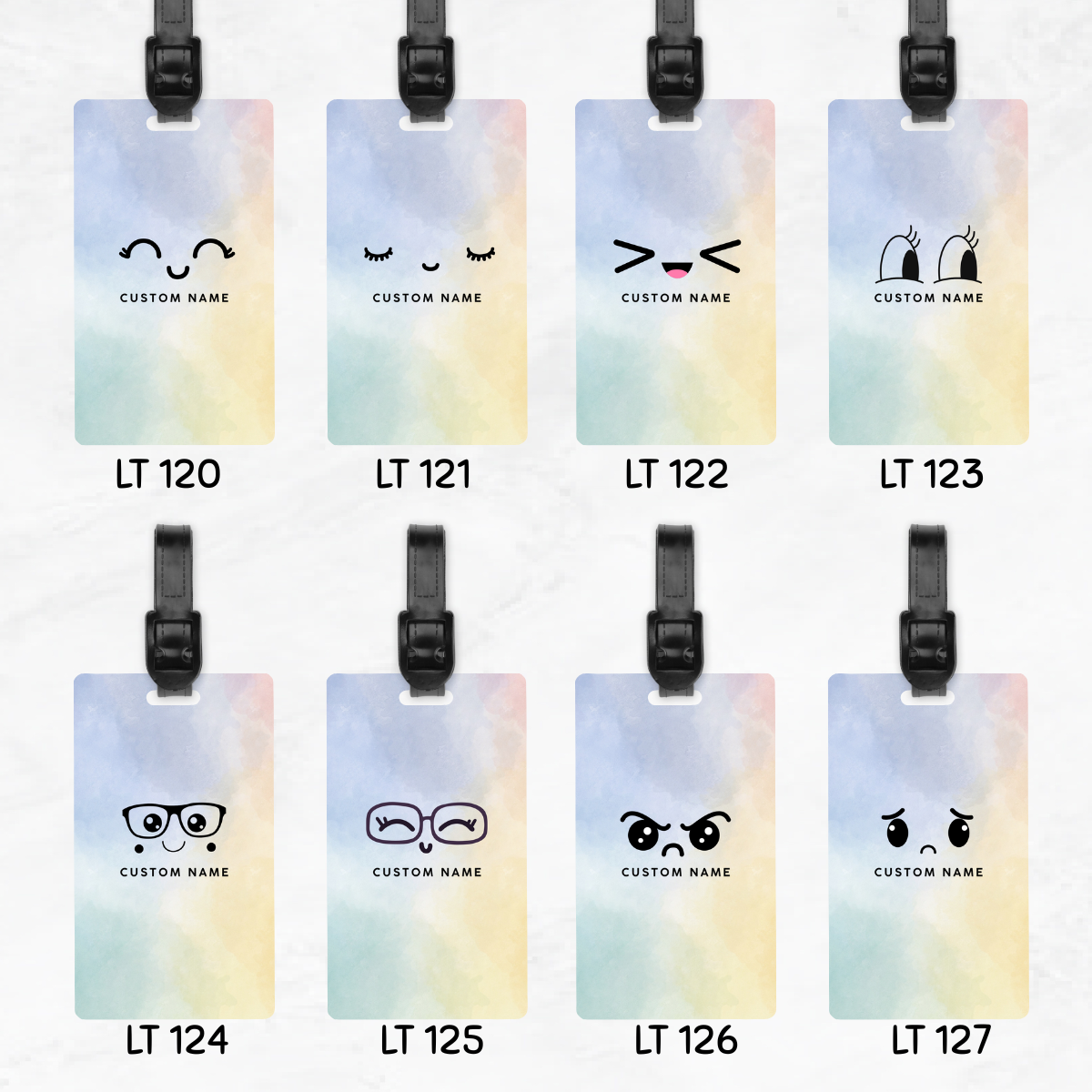 Emoji Faces Luggage Tag