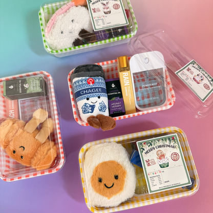 🎄 Christmas Plushie Bento Set – Limited Holiday Edition 🎁 Hand Sanitizer| Essential Oil | Aroma Roller