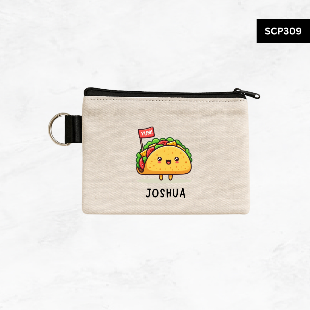 Custom Keyring Coin Purse - Foodie Series
