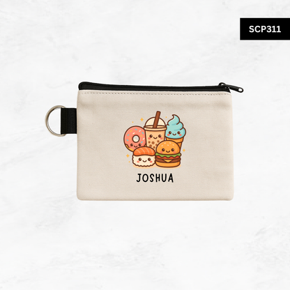 Custom Keyring Coin Purse - Foodie Series