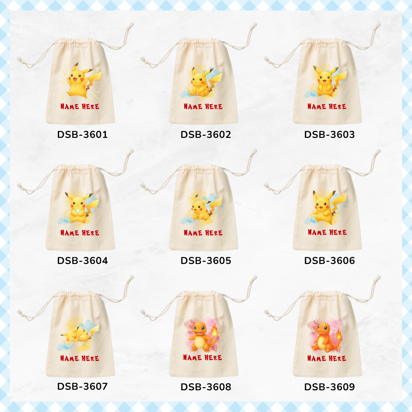 Pokemon Custom Favor Bags
