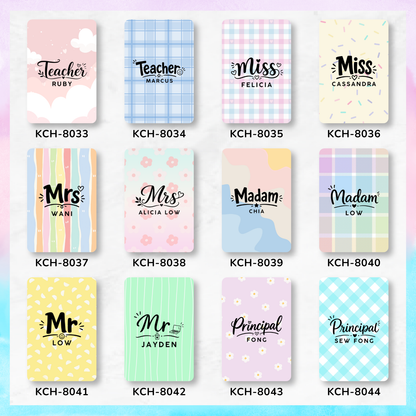 Teacher Salutation - Keychain Card Holders