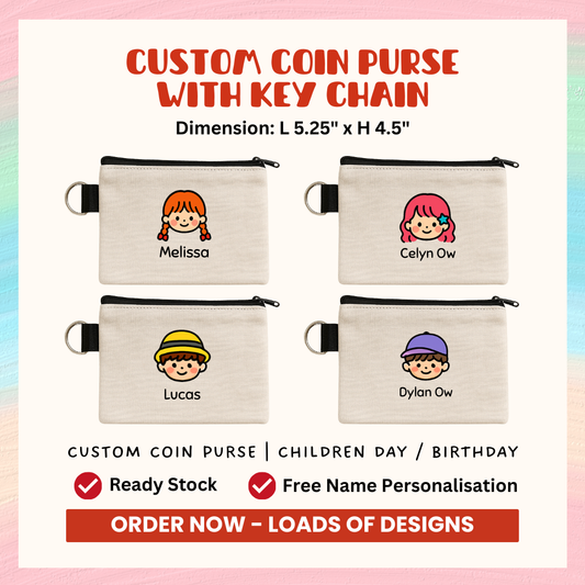 Custom Keyring Coin Purse - Mini Me