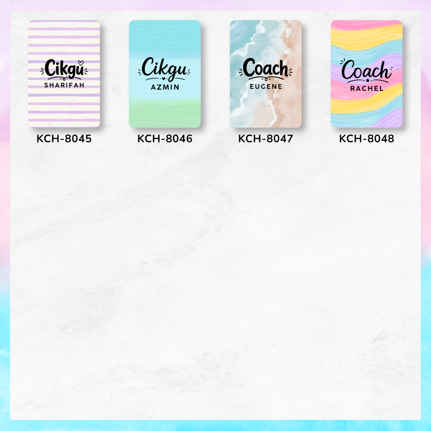 Teacher Salutation - Keychain Card Holders