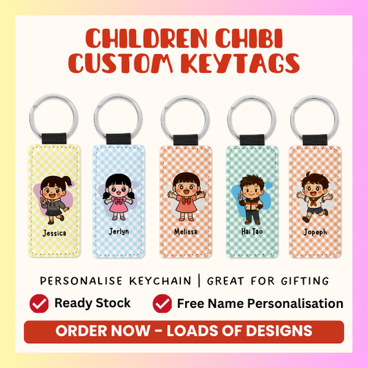 Children Chibi Key Tags
