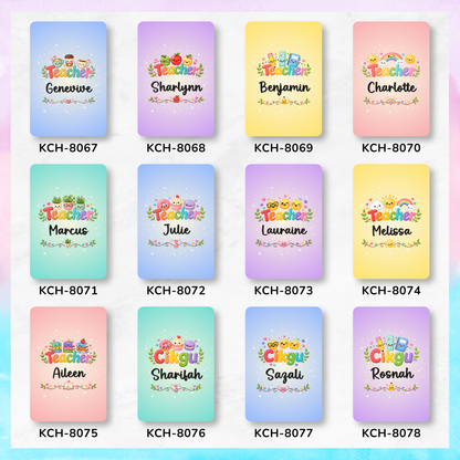 Doodle Teacher - Keychain Card Holders