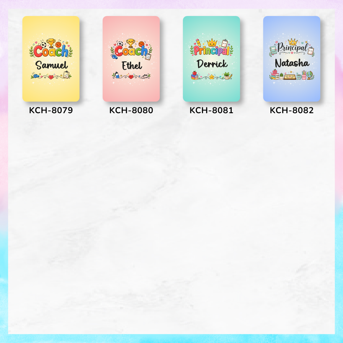 Doodle Teacher - Keychain Card Holders