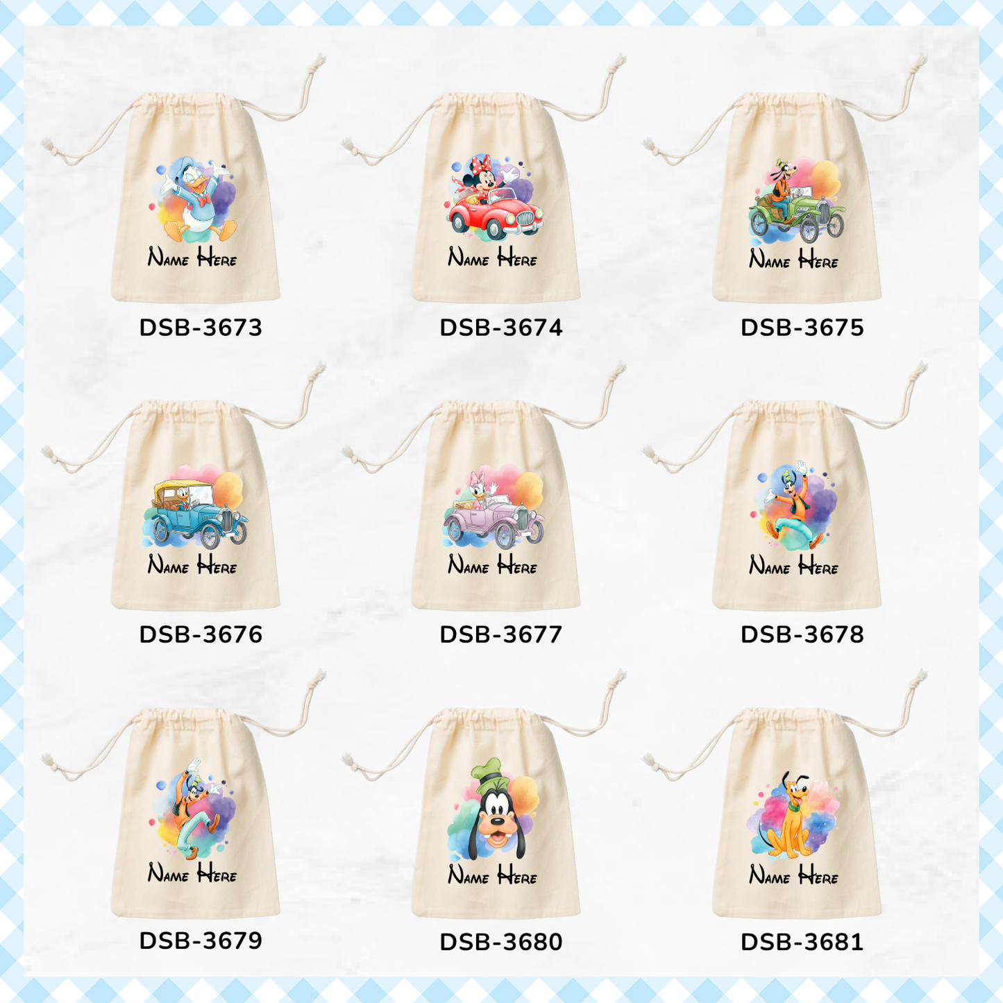 Mickey & Friends Custom Favor Bags