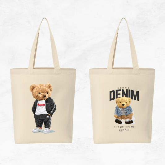 Canvas A4 Tote Bag - Bear Club