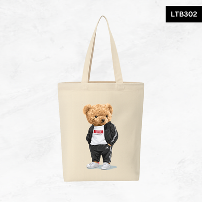 Canvas A4 Tote Bag - Bear Club