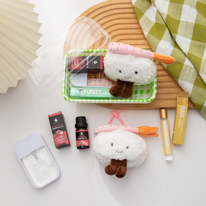 🎄 Christmas Plushie Bento Set – Limited Holiday Edition 🎁 Hand Sanitizer| Essential Oil | Aroma Roller