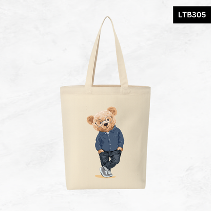 Canvas A4 Tote Bag - Bear Club