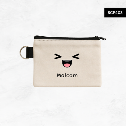 Custom Keyring Coin Purse - Emoji Faces