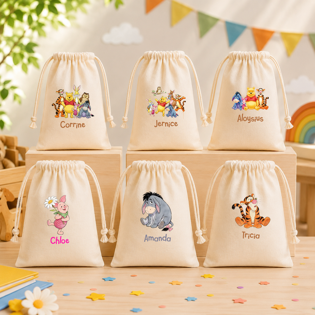 Winnie Pooh & Friends Custom Favor Bags