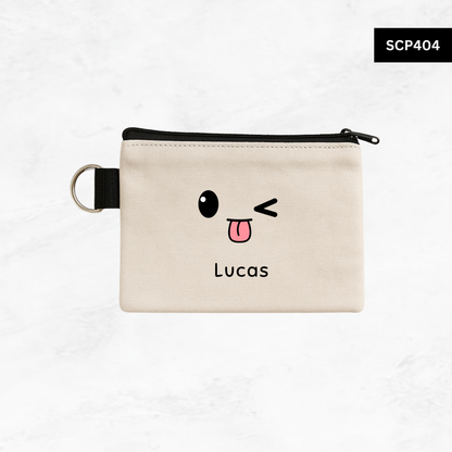 Custom Keyring Coin Purse - Emoji Faces