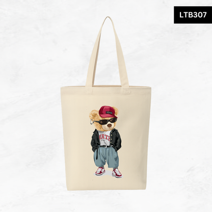 Canvas A4 Tote Bag - Bear Club