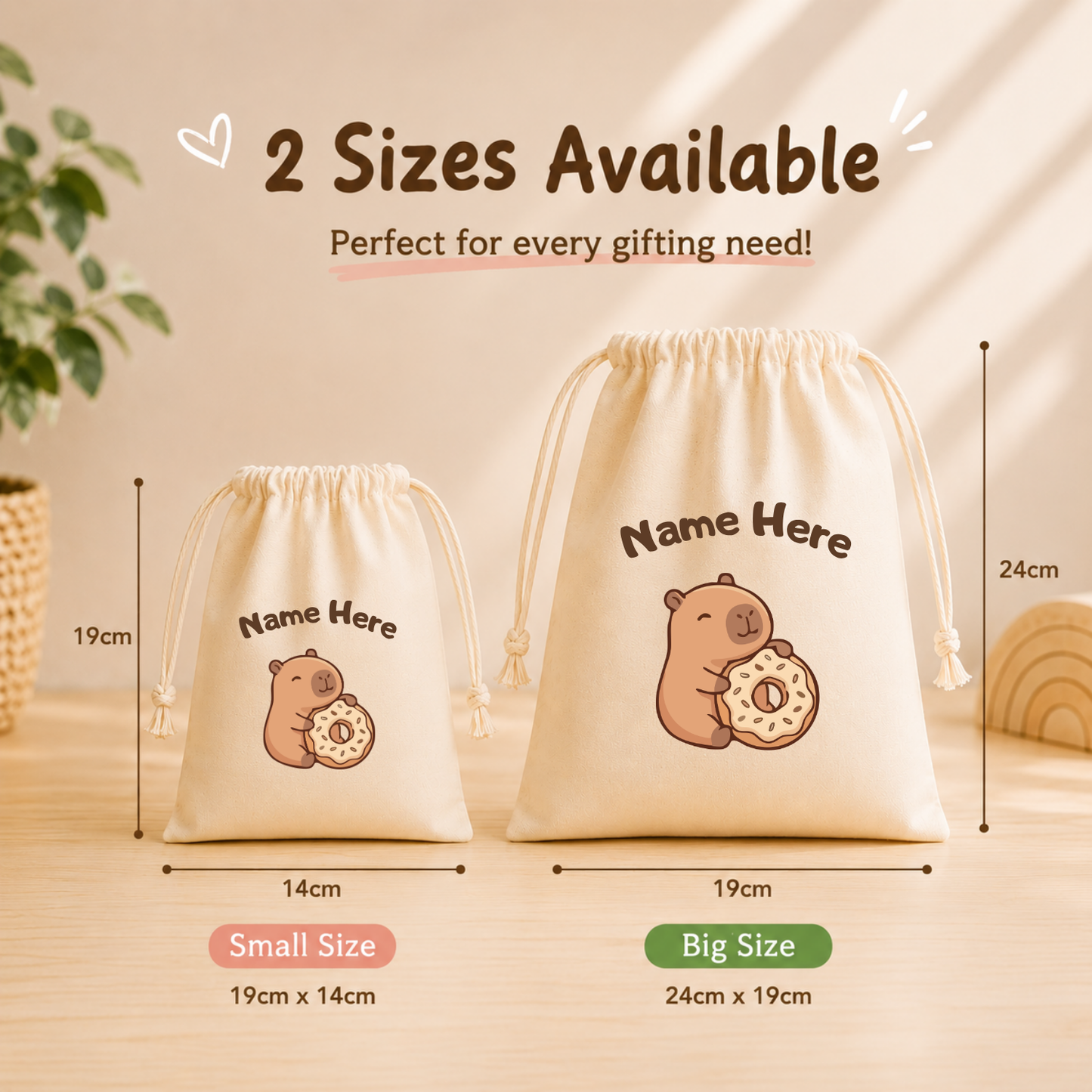 Capy Bara Custom Favor Bags
