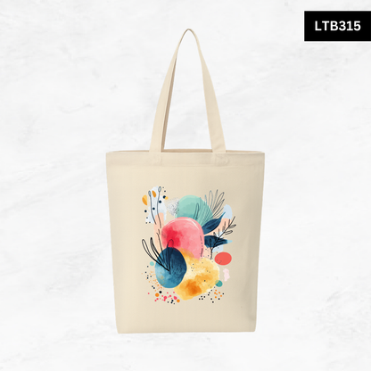 Canvas A4 Tote Bag - Abstract Shapes