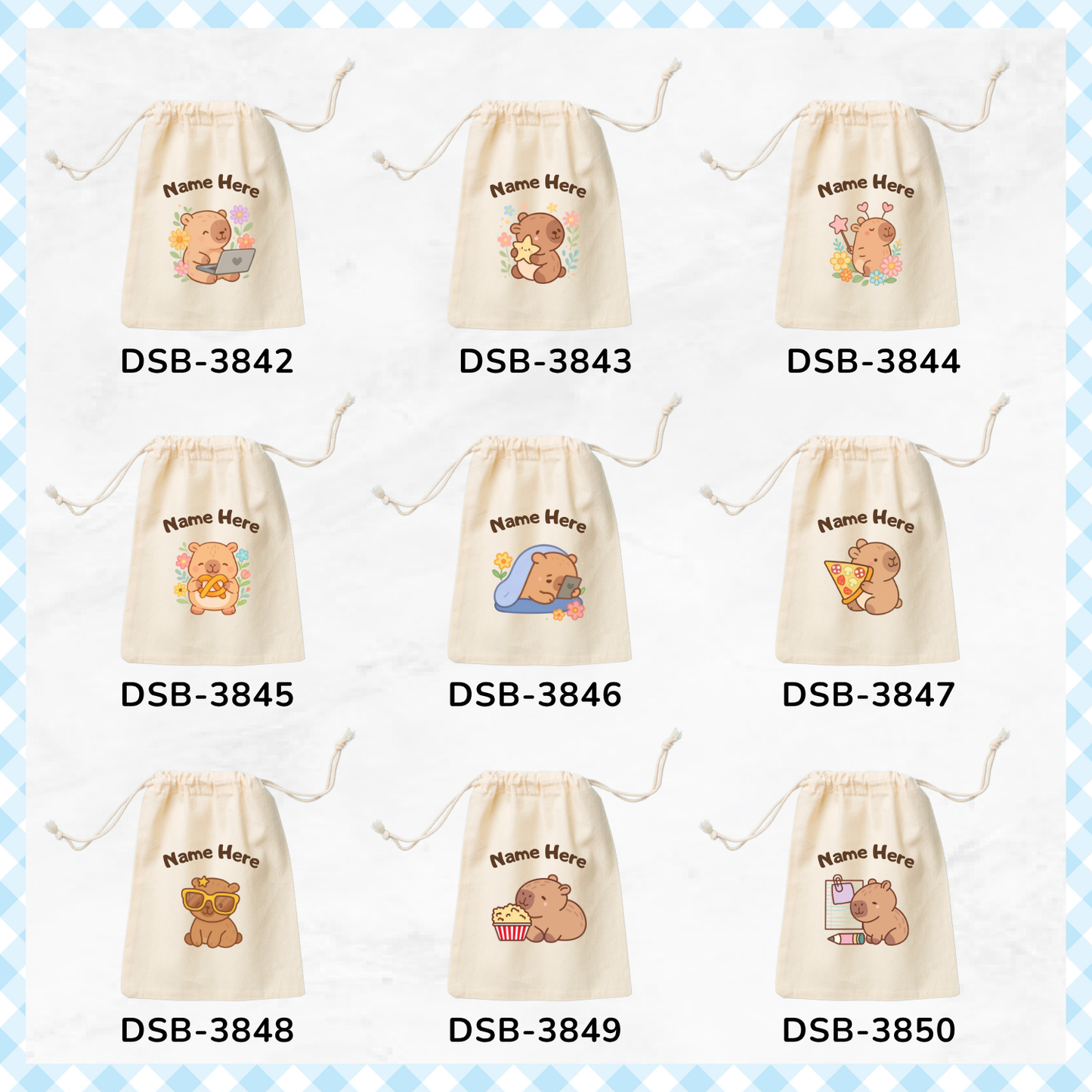 Capy Bara Custom Favor Bags