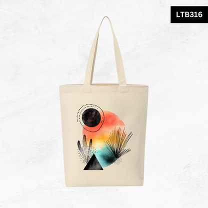 Canvas A4 Tote Bag - Abstract Shapes