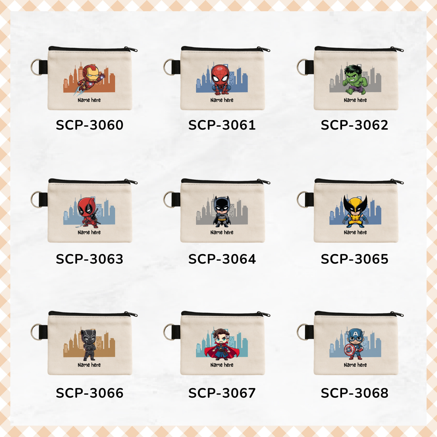 Princess & Superheroes - Keyring Coin Purse