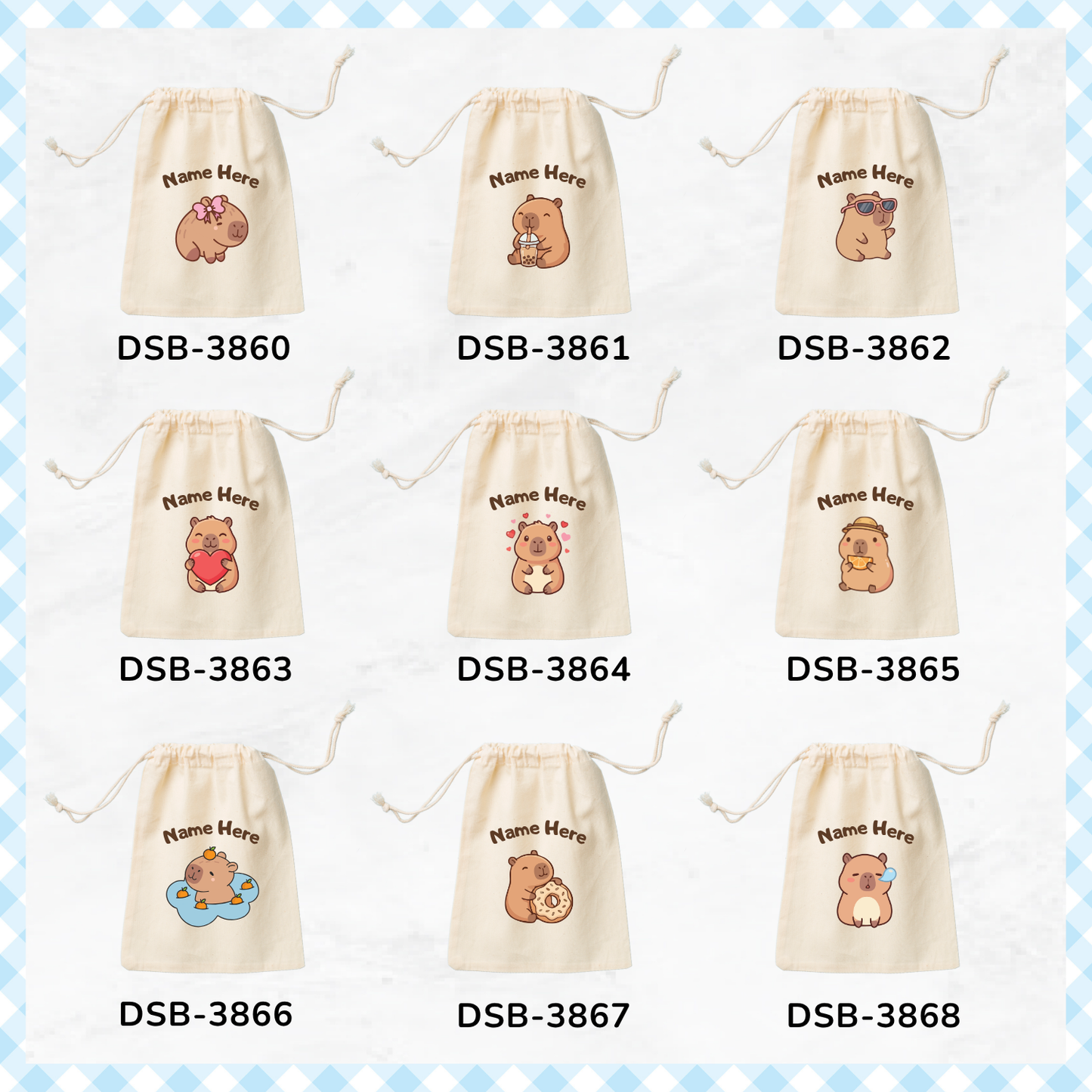 Capy Bara Custom Favor Bags