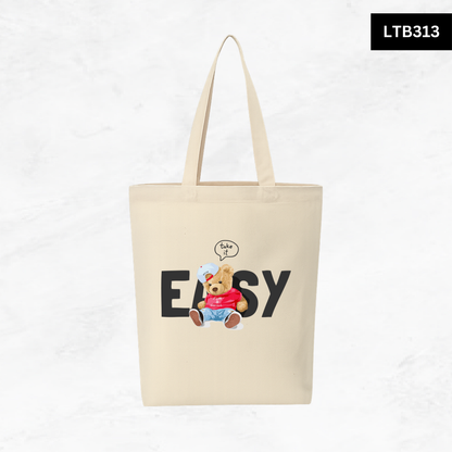 Canvas A4 Tote Bag - Bear Club