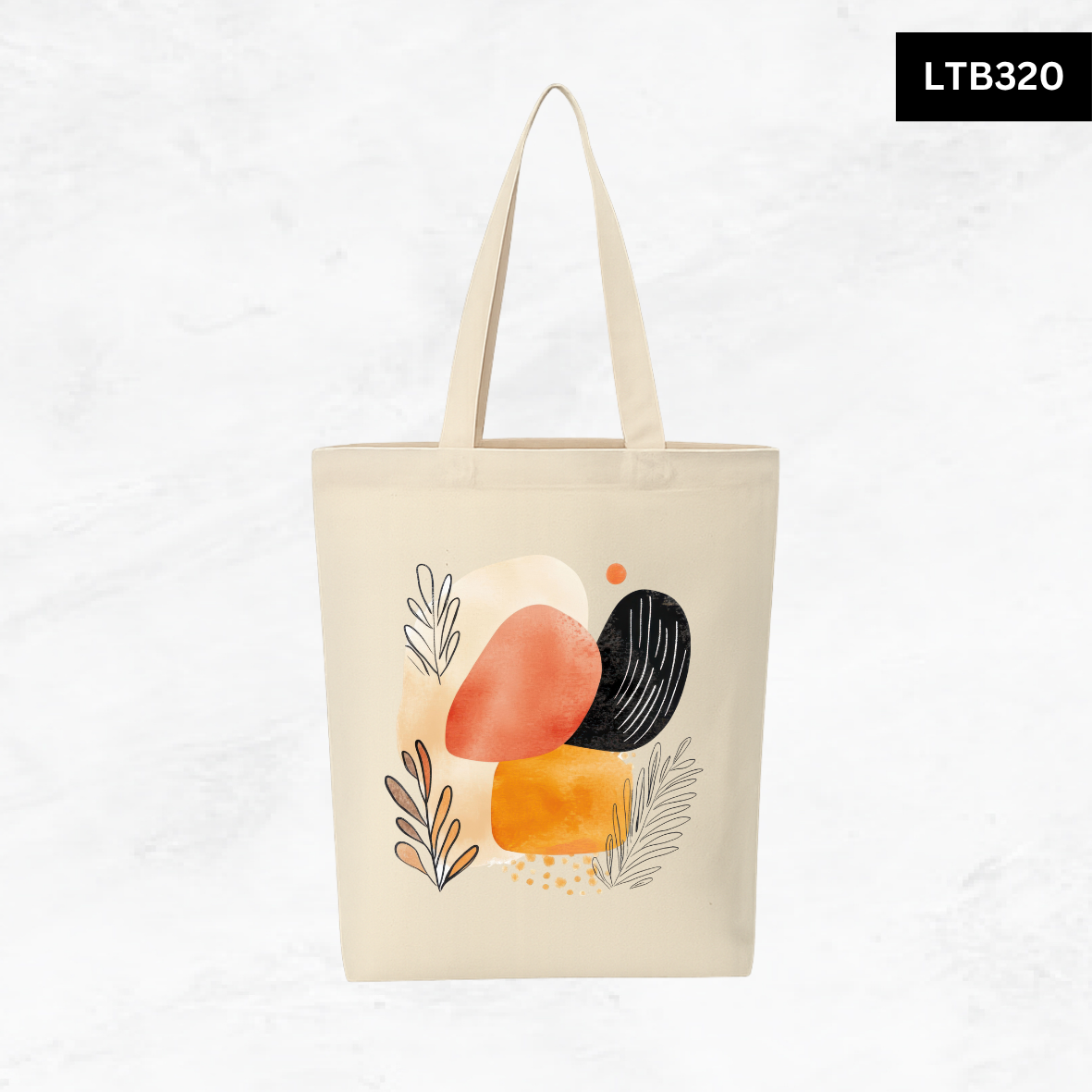 Canvas A4 Tote Bag - Abstract Shapes