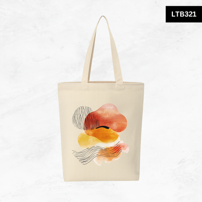 Canvas A4 Tote Bag - Abstract Shapes