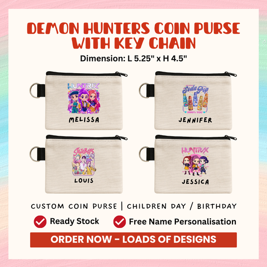 Custom Keyring Coin Purse - KPOP Demon Hunters
