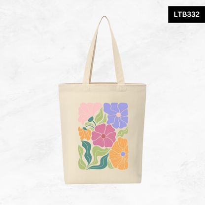 Canvas A4 Tote Bag - Floral Designs