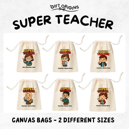 Super Teacher Custom Favor Bags