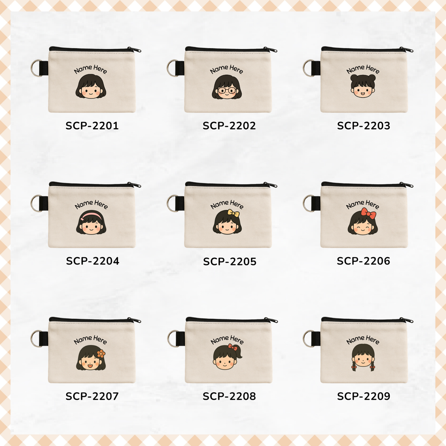 Happy Chibi - Keyring Coin Purse