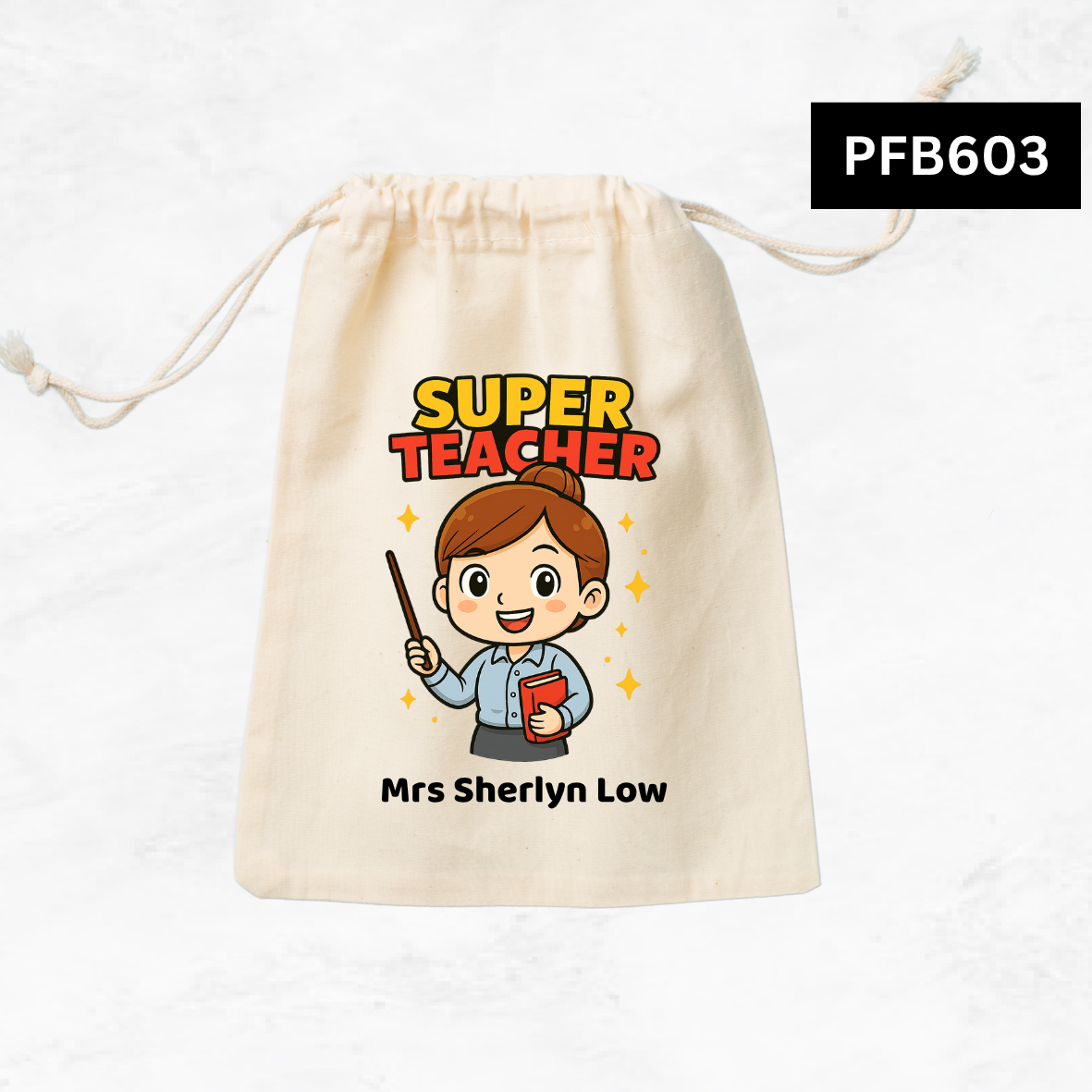 Super Teacher Custom Favor Bags