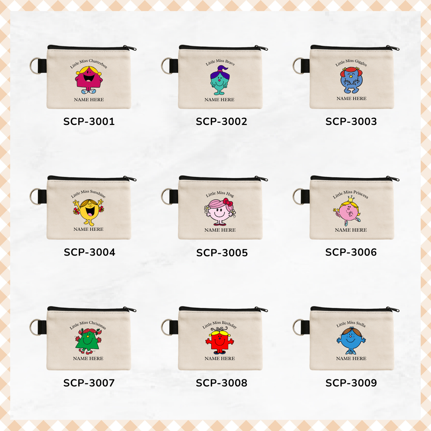 Litte Miss & Mr Little Series - Keyring Coin Purse