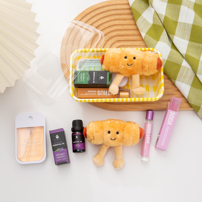 🎄 Christmas Plushie Bento Set – Limited Holiday Edition 🎁 Hand Sanitizer| Essential Oil | Aroma Roller