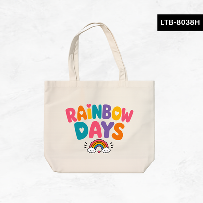 Horizontal Canvas Tote Bag - Teacher Vibes