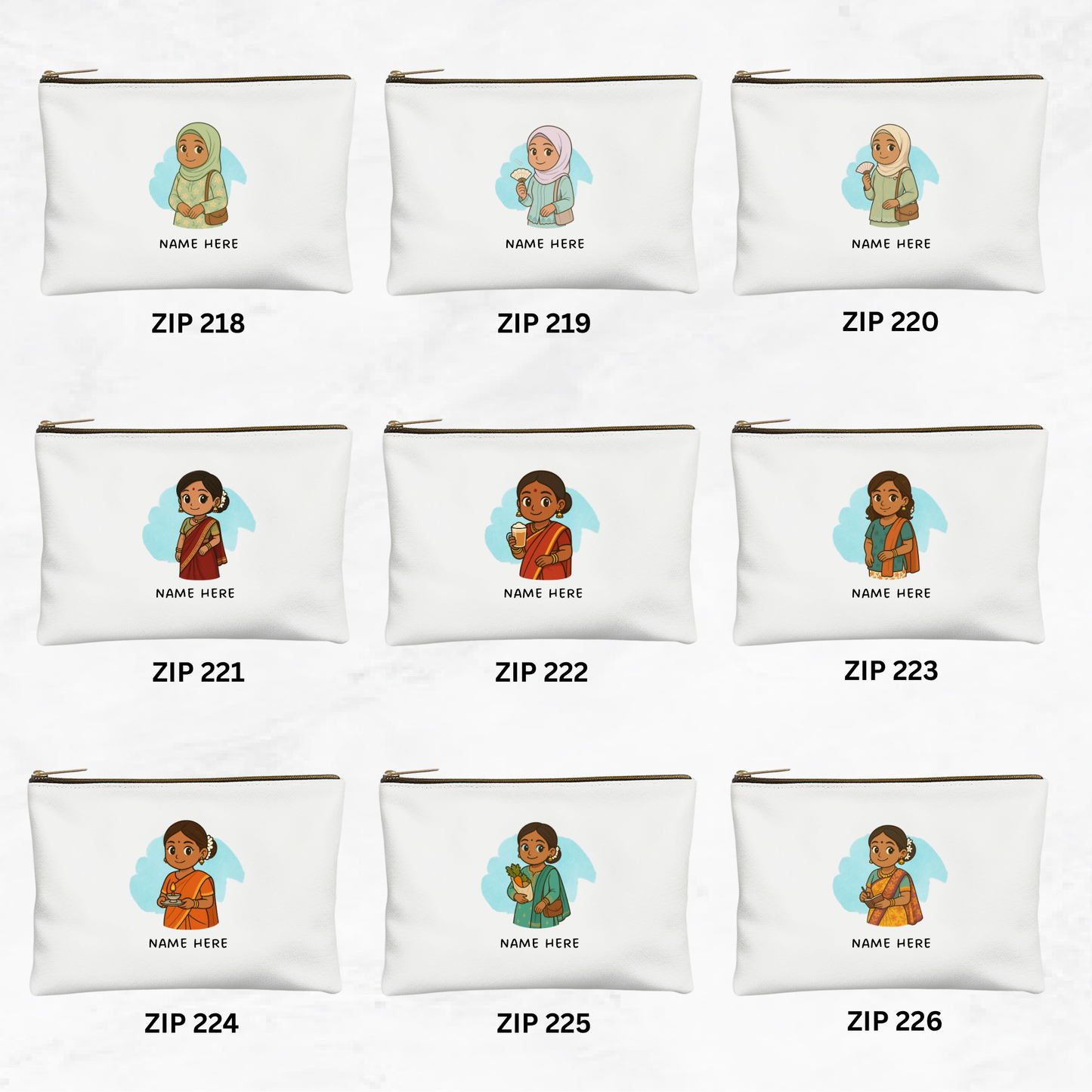 Custom Chibi Zipper Pouch