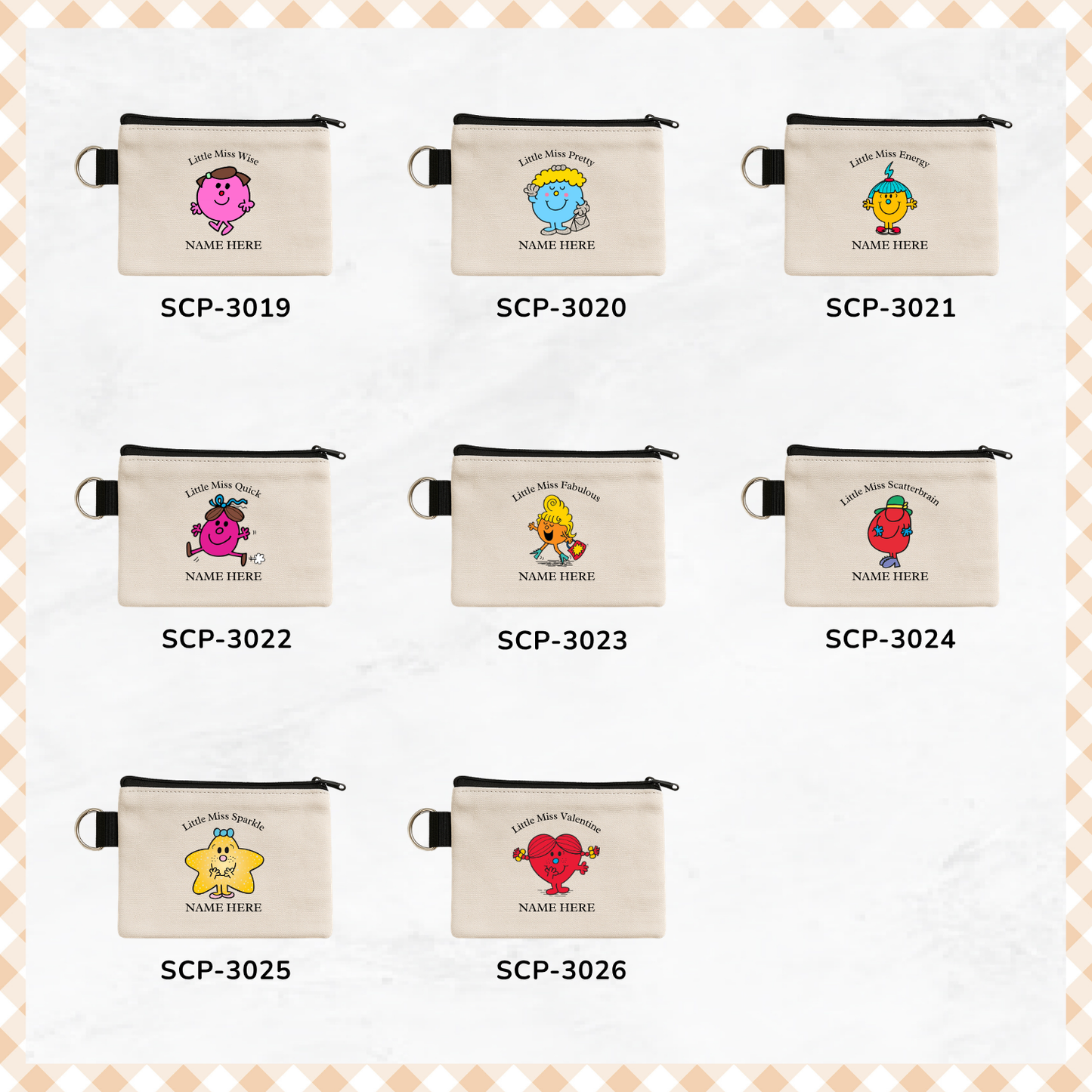 Litte Miss & Mr Little Series - Keyring Coin Purse