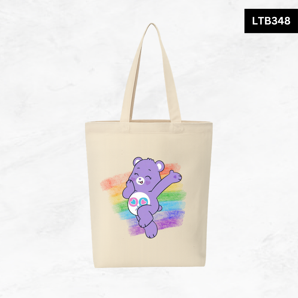 Canvas A4 Tote Bag - Care Bear