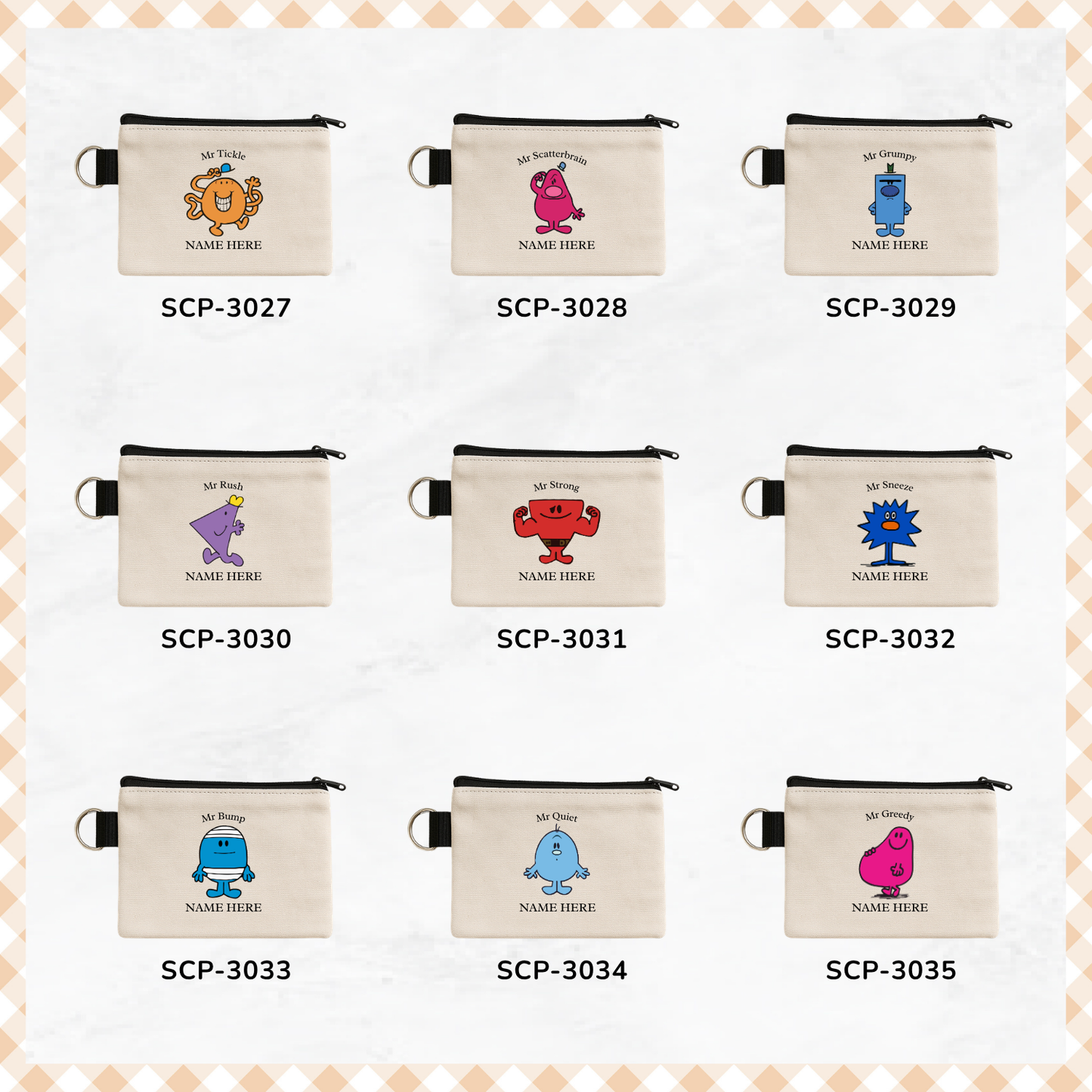 Litte Miss & Mr Little Series - Keyring Coin Purse