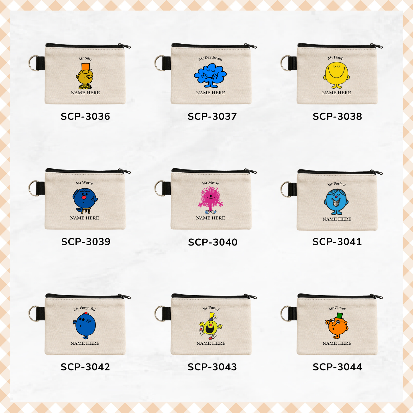 Litte Miss & Mr Little Series - Keyring Coin Purse