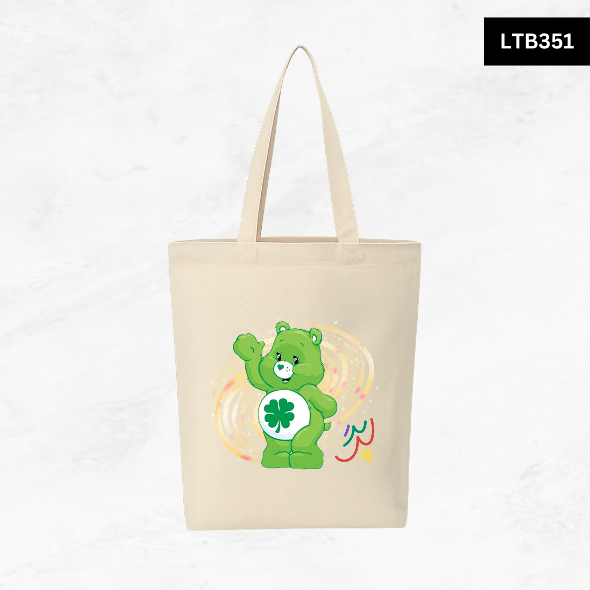 Canvas A4 Tote Bag - Care Bear