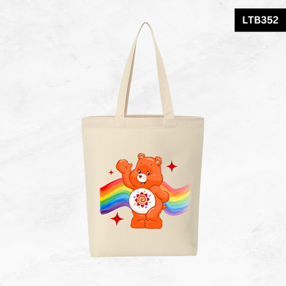 Canvas A4 Tote Bag - Care Bear
