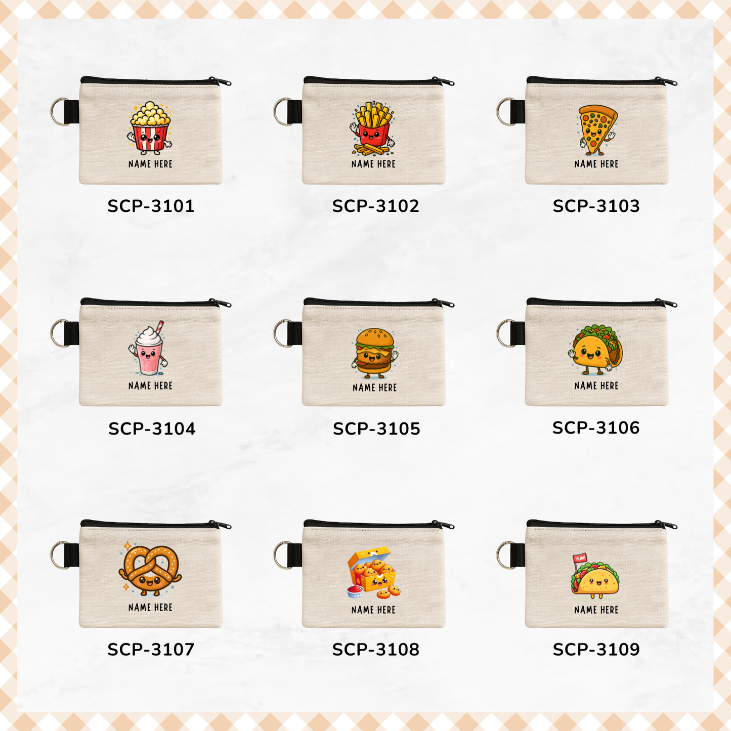 Cute Foodie - Keyring Coin Purse
