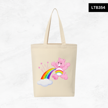 Canvas A4 Tote Bag - Care Bear